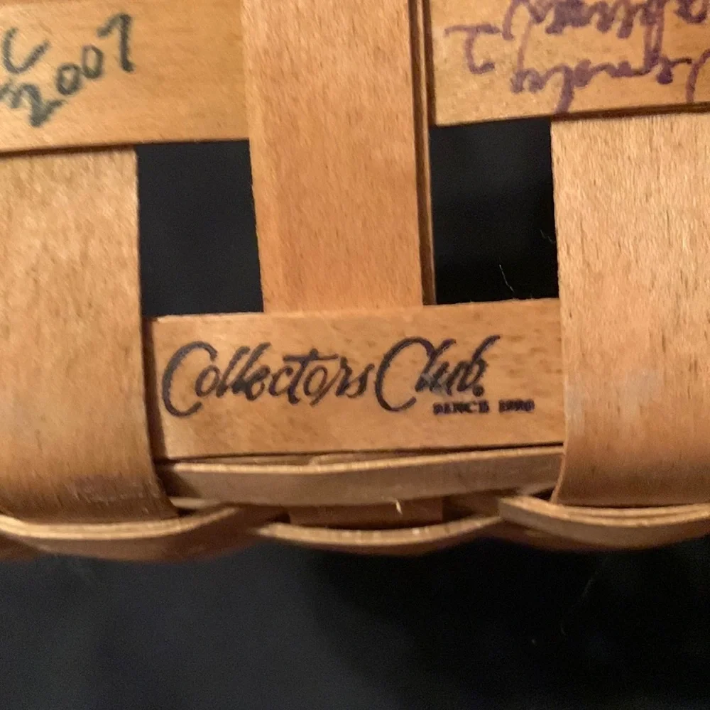 LONGABERGER 2007 Collectors Club Membership Basket